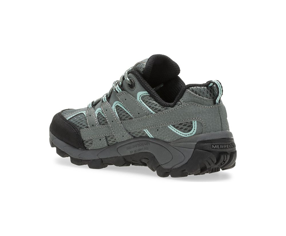 Buty Trekkingowe Merrell Dziecięce Szare - Moab 2 Niskie Lace - 098526-IYU